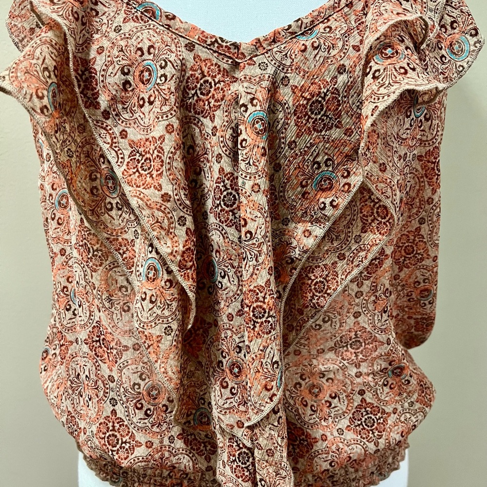 American Rag Ruffle Strappy Top Size Medium - Picture 2 of 8
